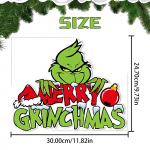 H&auml;id Grinchmasi P&uuml;hade Silt Dekor Eesuksele Riputatav J&otilde;uluseina Pedimendid Talumaja Veranda V&auml;ljas Siseruumides Talvine J&otilde;ulude Silt Puidust Grinch Style 6