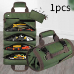 Roll up Tool Bag Pouch Heavy Duty Compact Multifunctional Toolbag Storage for Plumber