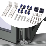 2 tk l&uuml;kandukse rulluksed, ratta L-kujulised neljarattalised klaasist rullikud