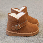 Talvised laste lumesaapad, T&uuml;drukute kingad, Talvised poiste saapad, Beebisaapad pl&uuml;&uuml;si ja paksu puuvillase voodriga 36 pruun