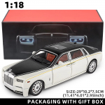 1:18 Rolls-Royce'i fantoommudelauto t&auml;histaevaga katuseluuk, tsingisulamist tagasit&otilde;mmatav m&auml;nguasi survevalatud auto heli ja valgusega realistlike kollektsiooni kaunistustega