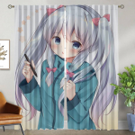 K&ouml;&ouml;gikardinad magamistoale Eromanga Sensei Elegantsed toakardinad 2 t&uuml;kki Aknakardinad Varjud Vahesein Halloweeni dekoratsioon W50xH70cmx2pcs-CL