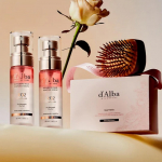 d'Alba Rosy Freesia Hair Perfume Serum Duo Set with Exclusive Brush (50ml x 2)