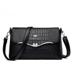 Ristkandmisk &otilde;lakott Mood Krokodillimustriga V&auml;ike Ruudukujuline Kott Emakott must