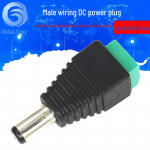 12 V alalisvoolu isaspistiku adapter kruviklemmidega j&auml;lgimistarvikute jaoks DC male connector