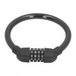 Jalgratta lukustuskaabel k&otilde;rge turvalisusega 4-kohalise numbriga jalgratta kaablilukud &otilde;ues rattas&otilde;iduks, must must