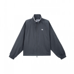 Adidas Originals Logo Stripe Mugav Lukuga Seisva Kraega Jakk Naiste Jakk Tumehall JY8879 2XS