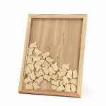 Livre d'or - Bois - Cadre 30x42 cm - 80 bodys - C&eacute;l&eacute;bration religieuse - Mixte