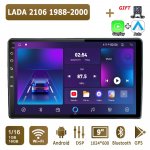 Android autoraadio LADA 2106 1988-2000 jaoks Multimeediam&auml;ngija Peaseade Stereo GPS Navigatsioon BT WIFI 1+16GB 1+16GB