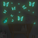 PVC seinakleebis helendava liblika seinakleebis 20*25cm roheline