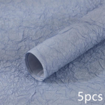 5 lehte k&auml;sitsi valmistatud kiviplisseeritud tekstuuriga kimbupakenduspaber kimbupakendamiseks Kimbu pakkematerjal DIY fotograafia taustapaber helesinine v&auml;rv