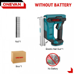 ONEVAN 422J Harjadeta Elektriline Naelp&uuml;stol Juhtmeta 2-k&auml;iguline Naelutusrelv M&ouml;&ouml;bliklammerdaja Puidut&ouml;&ouml;tlemise Elektrit&ouml;&ouml;riist Makita 18V Aku jaoks Without Battery