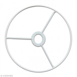 Cercle &agrave; bague - Non sp&eacute;cifi&eacute; - 20 cm - Rilsan - Blanc - Luminaire personnalisable