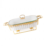 Buffetroog Selge kaanega Lihtne puhastada Serveerimisn&otilde;u Kastrulin&otilde;u Cateringi &uuml;rituste Pikniku P&uuml;hade Pidude S&uuml;nnip&auml;eva jaoks must