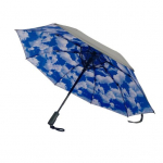 Kokkupandav vihmavari ventilaatoriga USB laetav UV p&auml;ikesekaitse Kolmeosaline vihmavari Kaasaskantav Veekindel Tuulekindel Suvine V&auml;litingimustes P&auml;ikese Vihma Vihmavari