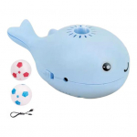 Electric Floating Ball Cat Toy Lightweight Portable Whale Shaped Rechargeable Easy to Use Electric Moving Ball Interactive Pet Toy sinine