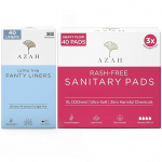 Nahas&uuml;geluseta h&uuml;gieenisidemed + &Uuml;lipehme p&auml;evapadjake | H&uuml;gieeniline kombo pakk naistele | Pakk 40 tk - XL orgaanilisest puuvillast padjad | Made Safe sertifikaadiga Pack of 40
