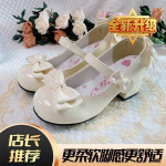 T&uuml;druk lolita kingad madala kontsaga 2024 uus elegantne prantsuse &uuml;mmarguse ninaga retro &uuml;hed kingad keskmise kontsaga Mary Jane kingad trend 35