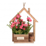 Puidust seinale istutusaedik kunstlilledega potis kunstlilled kodu seinakaunistused kunstpottitaimed aia, terrassi, elutoa, magamistoa kaunistamiseks A