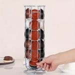 Kohvikapslite v&auml;ljapanekuriiul P&ouml;&ouml;rlev hoiustusalus 24 tassile Hoiuriiul Libisemiskindel p&otilde;hi kapslitele Kohvit&ouml;&ouml;riistad