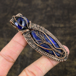 Lapis Lazuli Handmade Copper Wire Wrap Jewelry Pendant 3.35 f4a82