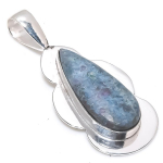 Ruby in Fuchsite Ethnic Handmade 925 Sterling Silver Jewelry Pendant 2.25 k1w07