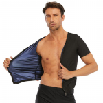 Sweat Saunakost&uuml;&uuml;mid Meestele Pol&uuml;meert&otilde;mblukuga saunas&auml;rk L&uuml;hikeste varrukatega Talje Treeneri Vest Kuumust p&uuml;&uuml;dev Kompressioon T-s&auml;rk Treeningu Topid Kujundaja 2XL/3XL