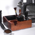 Espresso Tampimisjaam Portafilter Hoidja Puit Tugev Praktiline Tarvik Kohvi Tamper