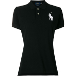 Polo Ralph Lauren &Uuml;hev&auml;rviline logoga tikitud sirge l&otilde;ikega l&uuml;hikeste varrukatega polos&auml;rk Naiste pealsed Must 211505656-001 XS black