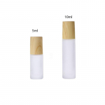 5ml 10ml mattklaasist rullpudel puidus&uuml;&uuml;ga plastikkorgiga eeterlike &otilde;lide jaoks, roostevabast terasest rullikuga rull-pudel as the picture