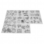 8 tk Shrinky Dink paberit BOPS Lai kasutusala Pooll&auml;bipaistev Erinevad mustrid Shrinky Dinki lehed