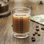 90/120Ml kuumakindlast klaasist m&otilde;&otilde;tetass Milk Jigger klaasuntstops k&auml;epidemega espressokohvi barista tarvikute jaoks