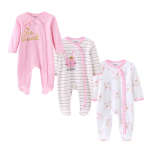 Kiddiezoom 3 tk Mood Beebi Poiste T&uuml;drukute Bodysuitid 100% Puuvill Pehmed Vasts&uuml;ndinu Riided 6M white