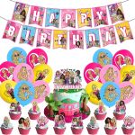 30 tk Roosa Barbie Princessi peokaunistus sisaldab banner Cake Topper &otilde;hupalle