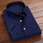 Meeste suvised l&uuml;hikeste varrukatega Oxfordi s&auml;rgid Klassikaline s&auml;rk Casual Business Office Soliidne Mugav S&auml;rk Mitmek&uuml;lgne stiil 4XL tumesinine v&auml;rv
