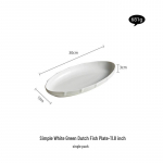 High-Quality Ceramic Steamed Fish Plate - Elegant, Large Japanese Dinnerware for Home No specific size