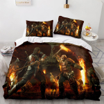S&otilde;jatanner Voodipesukomplektid Tekk Voodikate Tekk Tekikott Padjap&uuml;&uuml;r 2-3 Osaline Komplekt Laste T&auml;iskasvanute Magamistoa Kaunistus EU Single 135x200cm black