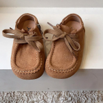 Retro matt naturaalsest nahast lastejalatsid T&uuml;drukute v&auml;ikesed nahast kingad Pehme tallaga Poiste varvassussid 22 kaamel