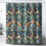 William Morris Du&scaron;ikardin, Roheline Du&scaron;ikardinakomplekt Vannituppa Raske Kanga Dekoratiivne Vannikardin Pestav Kardin W180xH200cm