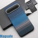 Matt k&otilde;va s&uuml;sinikkiust tekstuurimustriga telefoni&uuml;mbris Google Pixel 10 Pro XL jaoks, &uuml;li&otilde;huke aramiidkiust magnetiline juhtmevaba laadimise kaitsekate for Pixel 10