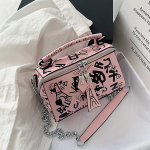 Naiste Graffiti k&auml;ekotid &Otilde;lakotid Naiste kotid Luksuslik disain Naiste nahast k&auml;ekotid ja rahakott Mood Crossbody kotid 21X12X10.5CM