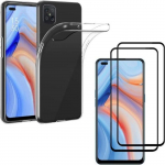Coque pour Oppo Reno 4Z et 2 Verres Trempe Bord Noir Film Protection Ecran Phonillico&reg;
