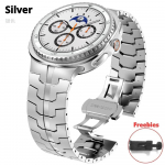 Titaanist rihm ilma vahedeta Samsung Galaxy Watch 8 Classic 46mm jaoks, luksuslik metallist k&auml;ev&otilde;ru Galaxy Watch 8 44mm 40mm jaoks Galaxy Watch 8 40mm h&otilde;be