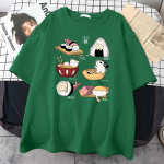 Toit Armas Kass Sushi Koomiksistiilis Meeste Puuvillast L&uuml;hikeste Varrukatega Harajuku Vabaaja K&otilde;ik-Matemaatika T-s&auml;rgid &Uuml;lisuured Mood Meeste Tee Riided 4XL