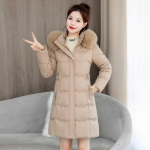 Naiste talveparka kapuutsiga Korea versioon Daamide udusule-puuvillajakk Soe Temperament Daamide puuvillapolsterdatud pealisr&otilde;ivad XS