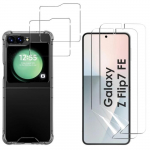 Coque antichoc pour Samsung Galaxy Z FLIP 7 FE et 2 Verres Tremp&eacute; et Protection plastique &eacute;cran Phonillico&reg;