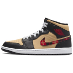 Air Jordan 1 Mid SE Tartan Swoosh Meeste Tossud Pruun Must Seesam DZ5329-001 47.5