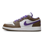 Air Jordan 1 Low GS Palomino Laste tossud Pruun Valge Wild-Berry 553560-215 38.5
