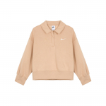 Nike Tr&uuml;kitud logoga pikkade varrukatega polos&auml;rk naistele, topid, beež DQ5869-200 M