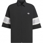 Adidas Originals SS24 Spordis&auml;rk Loose-Fit Polo Mugavus Vabaaja L&uuml;hikeste Varrukatega S&auml;rk Unisex Topid Must IY7392 XS
